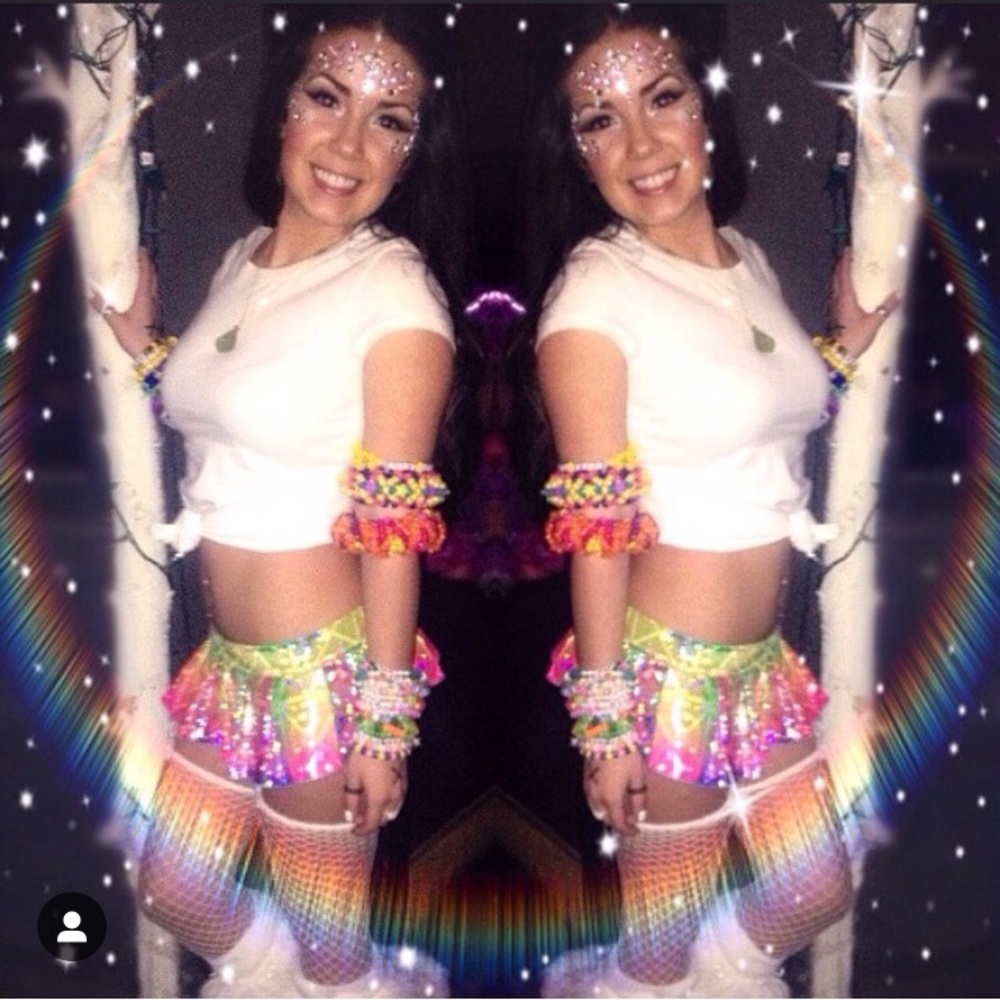 Disco Micro Mini Skirt 🌈✨